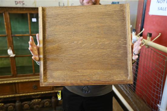 An early 20th century George I style parcel gilt walnut display cabinet, W.148cm, D.44cm, H.148cm